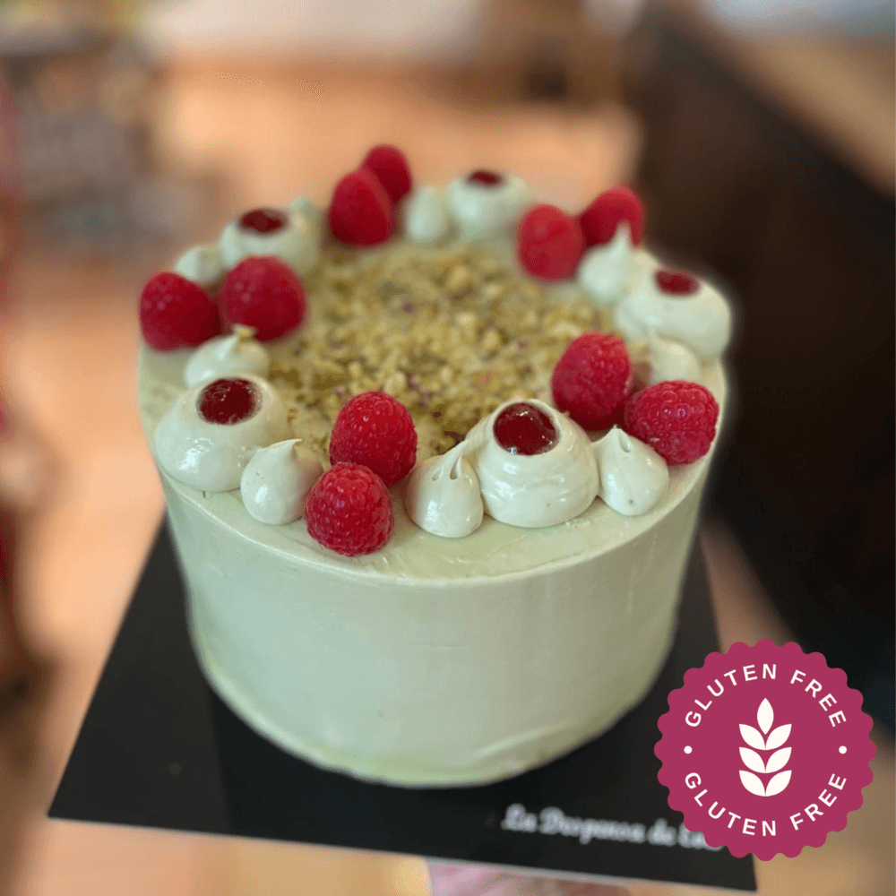 Tarta de pistacho y frambuesa de La Despensa de Eva