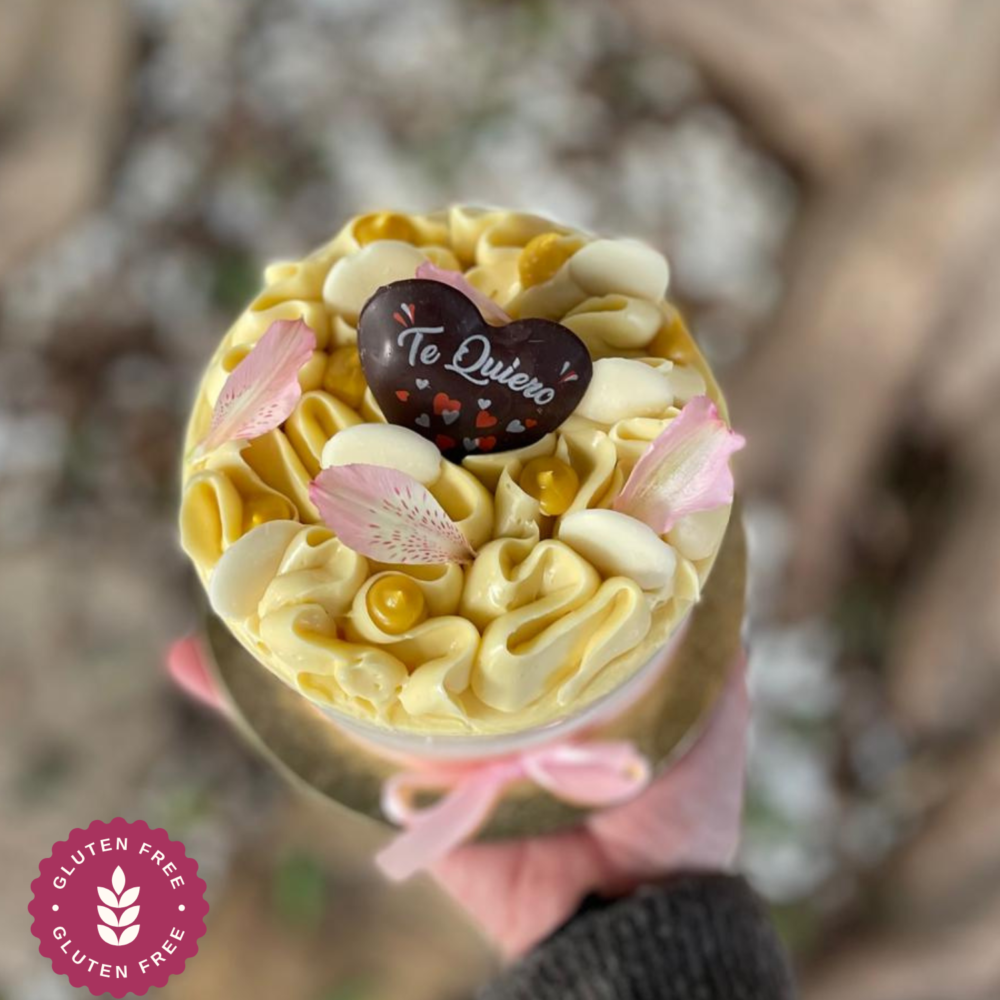 Tarta San Valentín, de yogur mango y maracuyá